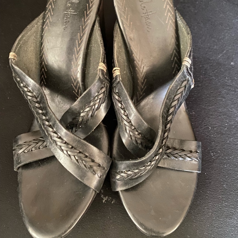 Cole Haan Black Open Toe Shoes